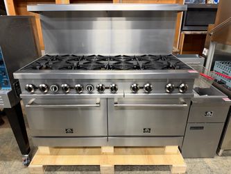 Forno Commercial 60” Gas Range 10 Burners 300,000 BTU Total - 🔥HEAVY DUTY🔥
