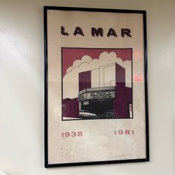 Vintage La Mar Theatre Poster 1980s Wall Decor