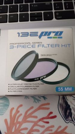 55mm 3 piece camera lens filter set