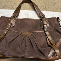 New 9 West Leather And Suede Purse 