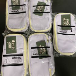 set of 5 large purple pencil pouches HH