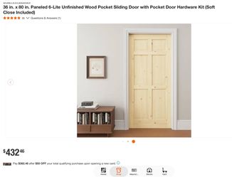 🚪 ARK DESIGN POCKET DOOR – 36” × 80” ✨ NEW IN BOX / NUEVA EN CAJA 🔥 SALE: $369 💰 RETAIL: $469 + TAX — SAVE $100! 🇺🇸 ENGLISH 36” × 80” Paneled W