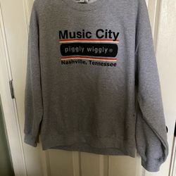 Adult Large Music City Piggly Wiggly Nashville Tennessee Sweatshirt