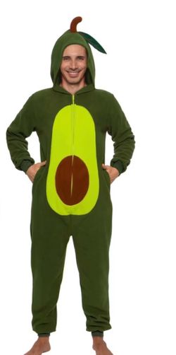 Funziez! Avocado Slim Fit Adult Unisex Novelty Union Suit Costume for Halloween - one size