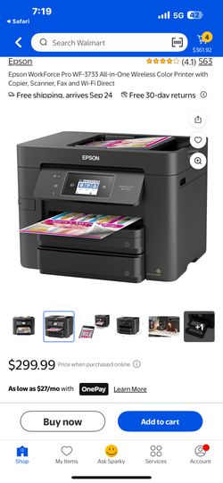 Printer Scanner Color epson work force pro wf3773