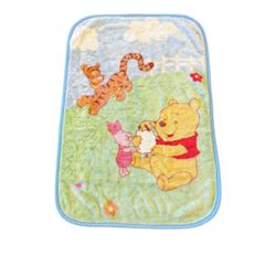 Vintage Disney Winnie The Pooh Tiger Piglet Lamb Baby Blanket AS IS (READ)