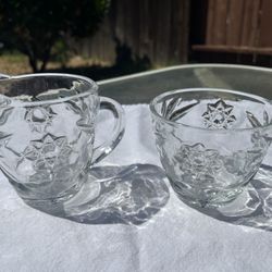 Vintage Cream N Sugar Pressed Glass Set