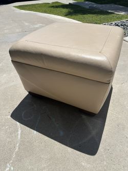 Leather ottoman