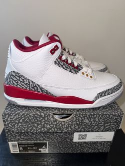 Jordan 3 Retro “Cardinal red” DS Size 8
