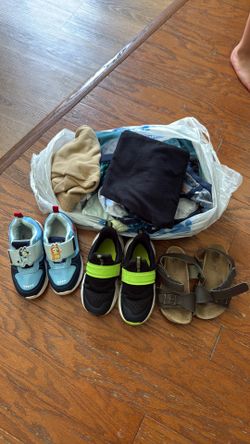 shoes size 10 and clothes for 3 years old