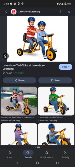 Lakeshore Taxi-Trike Kids Two-Seat Tricycles and wagon set sturdy heavy duty
