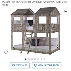 Rustic Twin Bunk Bed Set
