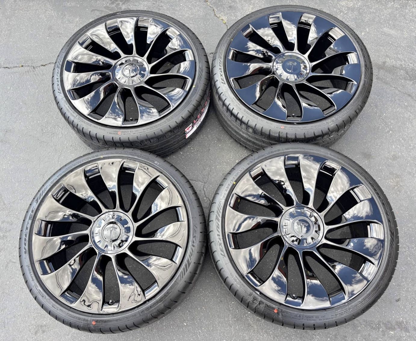 20” Oem Tesla Model 3 Uberturbine Wheels 20 Inch Gloss Black Rims Tesla 3