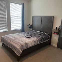 Queen bed Frame & Mattress