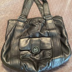 Michael Kors Pewter Leather Hobo Bag