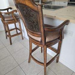 2 Bar Stool Wood  $20 Each 