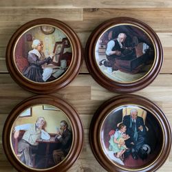 Authentic NORMAN ROCKWELL, 8’plates, Framed