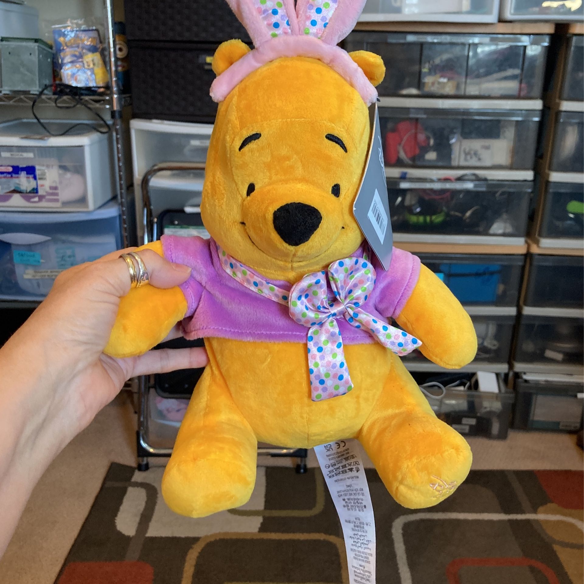 Disney Winnie the Pooh dressed like an Easter bunny