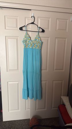 Women’s Sky Blue Crochet top Dress