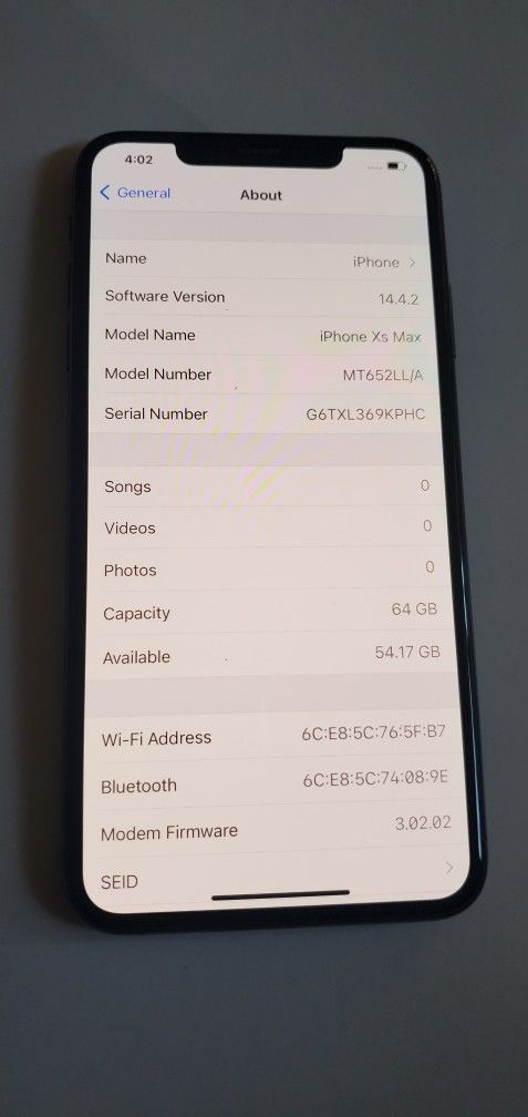 IPhone XS MAX 64GB