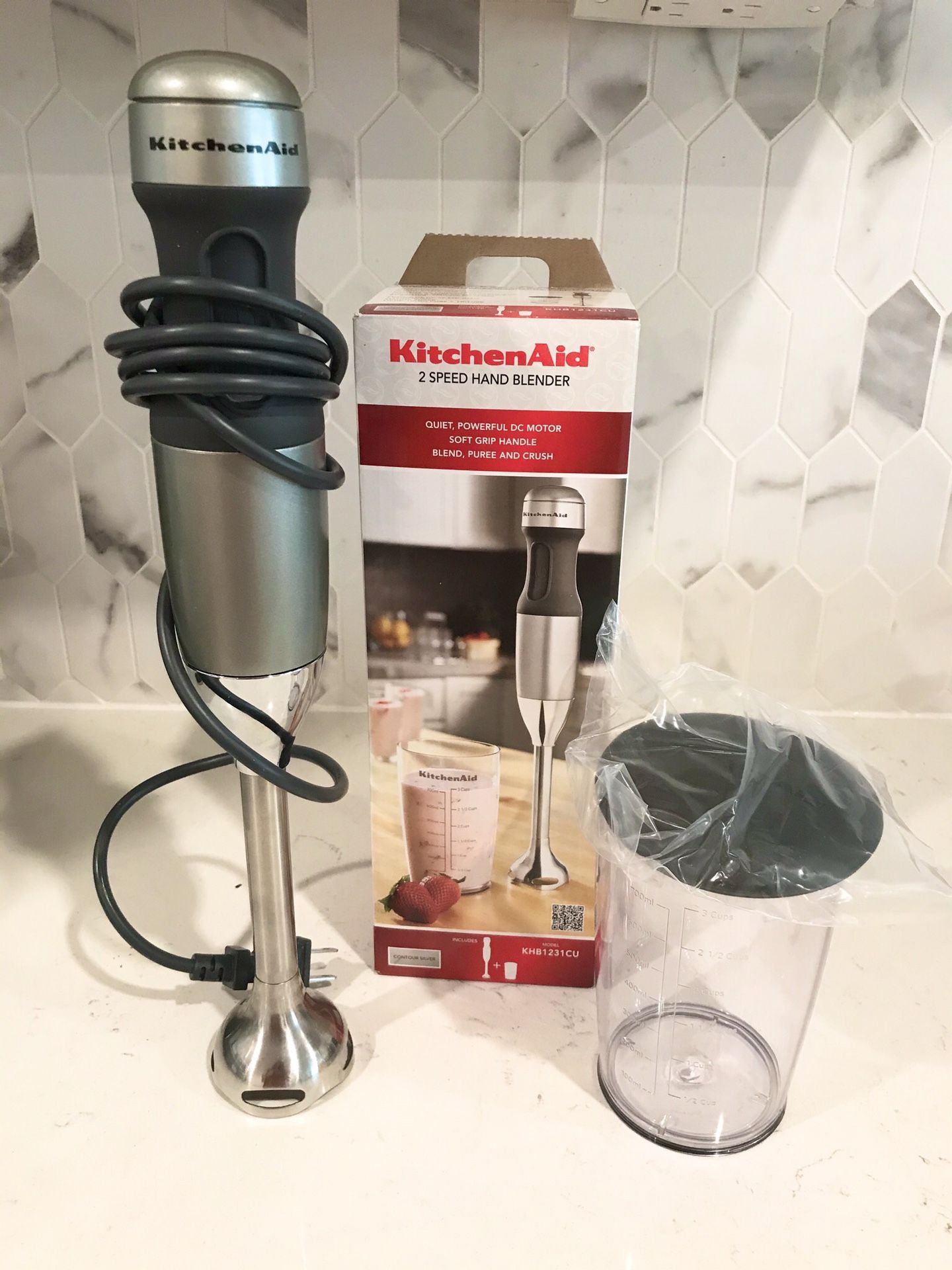 Kitchen Aid Immersion Blender with 3 cup