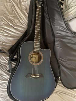 40 Inch Acoustic Guitar In Royal Blue