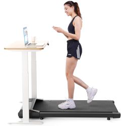 Walking Pad, 2024 Upgrade Smart Under Desk Treadmill, 2.2HP Small Quiet Portable Treadmill, Walking Treadmill Under Desk, APP & Remote Control, Knee-P
