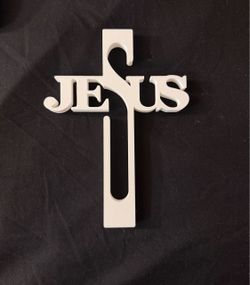 🙏 “JESUS” Cross Wall Decor – Christian Home Decoration