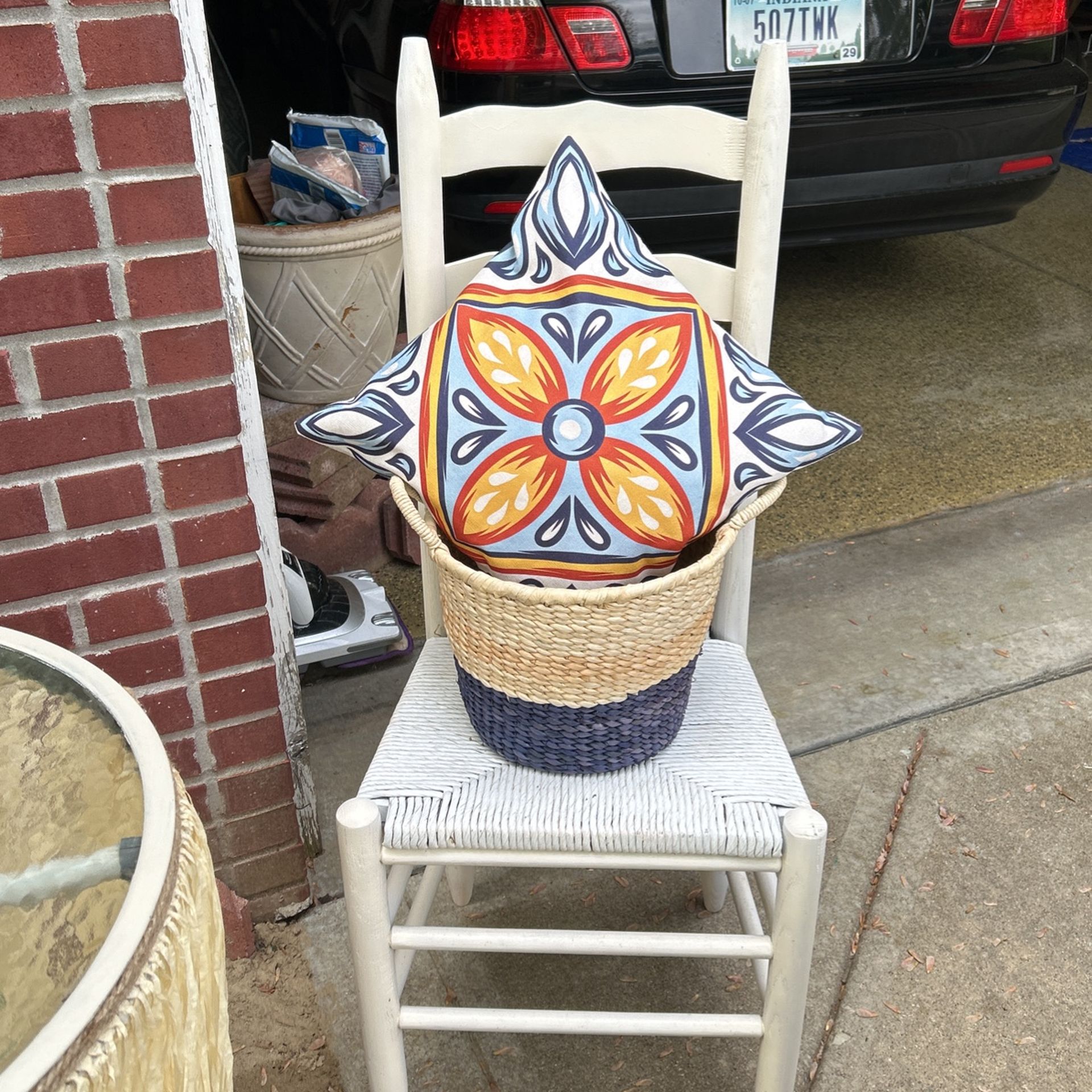 $20 For All! Wicker Chairs, Pillow, & Basket