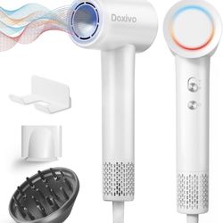 Professional Hair Dryer - 110000 RPM High Speed Brushless Motor Negative Ionic Blow Dryer for Fast Drying, Low Noise Thermo-Control Hairdryer with Mag