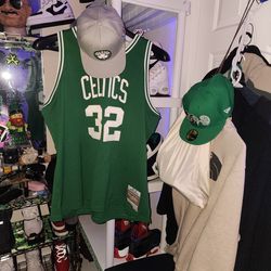 Mitchell And Ness Celtics Hat And Jersey 