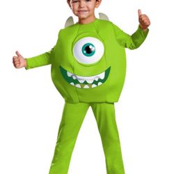 Disney Pixar Monster Inc. Mike Wazowski Kid’s Costume Medium  (7-8)