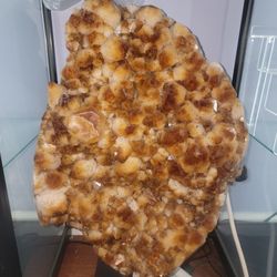 LARGE CITRINE AMETHYST ON STAND