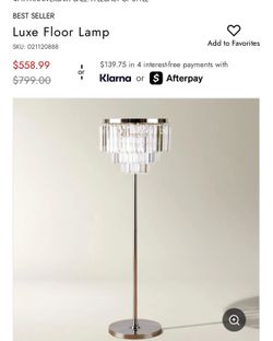 Z Gallerie Luxe Floor Lamp gallery Crystal