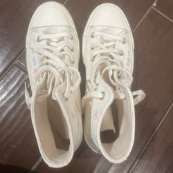 Limited Addition Embroidered Flower Converse 