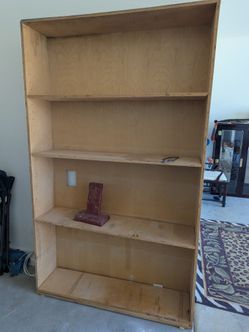 Wood garage shelf