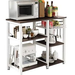 soges 3-Tier Kitchen Baker's Rack Utility Microwave Oven Stand Storage Cart Workstation Shelf, W5s-B