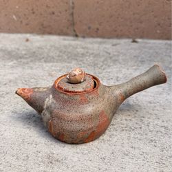 Rustic handmade ceramic teapot