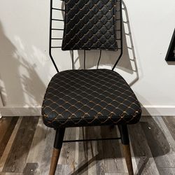 Modern Metal Accent Black Chair