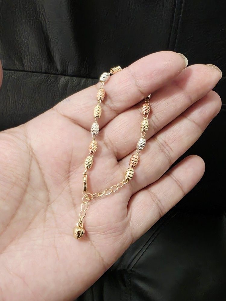 18k Gold Plated tricolor Baby Bracelet