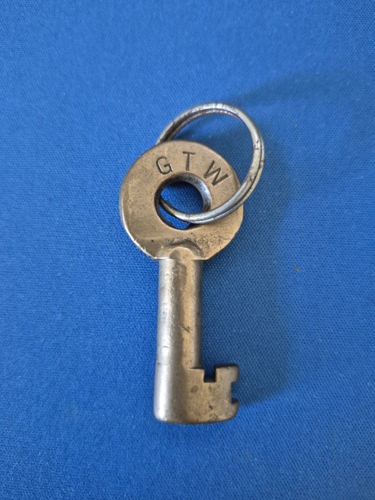 Grand Trunk Western GTW Railroad Brass Switch Key