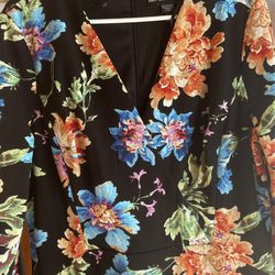 Fall Dress Floral Fabulous Finds! Maggie London Size 16