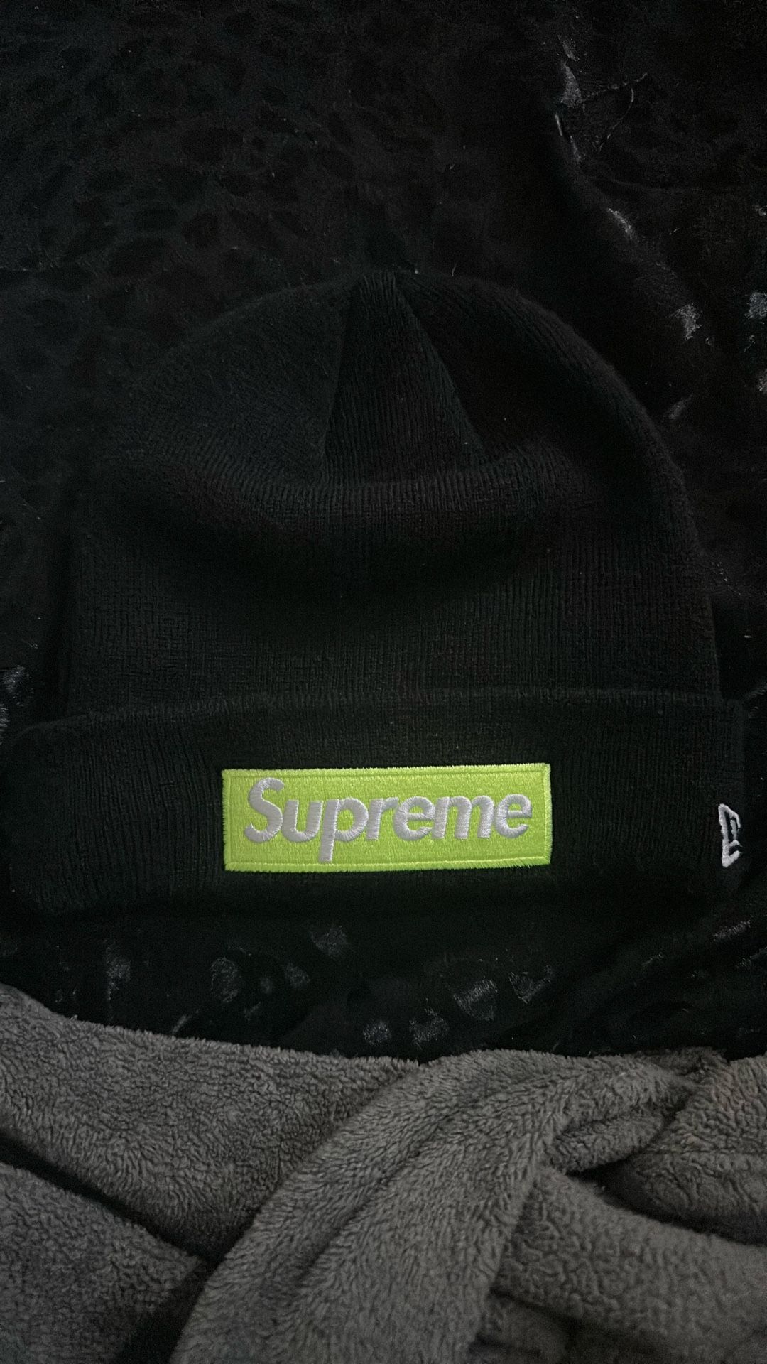 2017 Supreme New Era Box Logo Beanie 'Black'