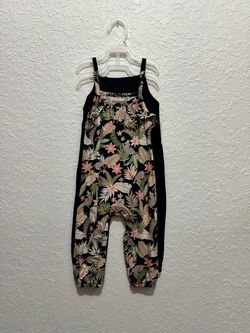 Kids Tropical Print Romper Jumpsuit