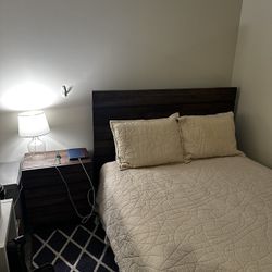 Queen Size platform Bed frame And Side Drawers 