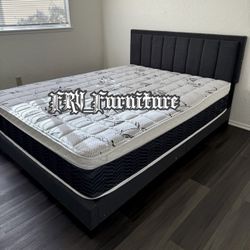 New Queen Bed Frame With Mattress 