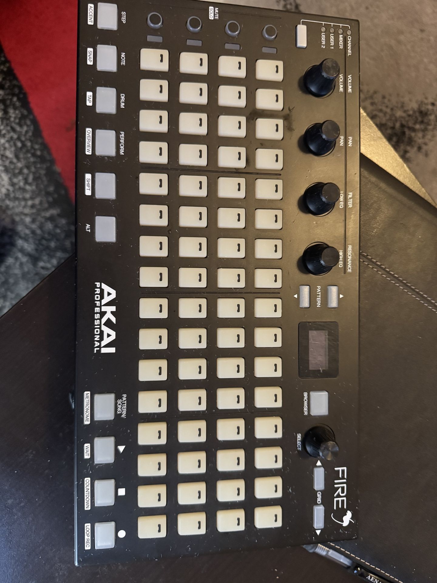 AKAI Professional Fire (Controller Only) – USB MIDI Controller for FL Studio with 64 pad RGB Clip / Drum Pad Matrix W Box