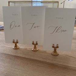 Wedding Table Numbers And Stands