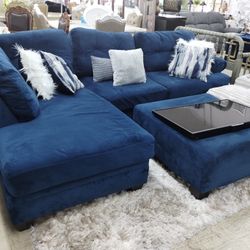 Nice Sectional With Ottoman And Tv
