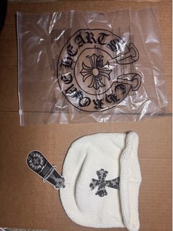 White Chrome beanie With cross